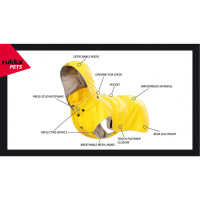 Rukka Pets Regenjacke Regenmantel Stream in gelb 75 cm
