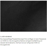 Non-stop Dogwear toller Regenmantel FJORD in schwarz Größe 45