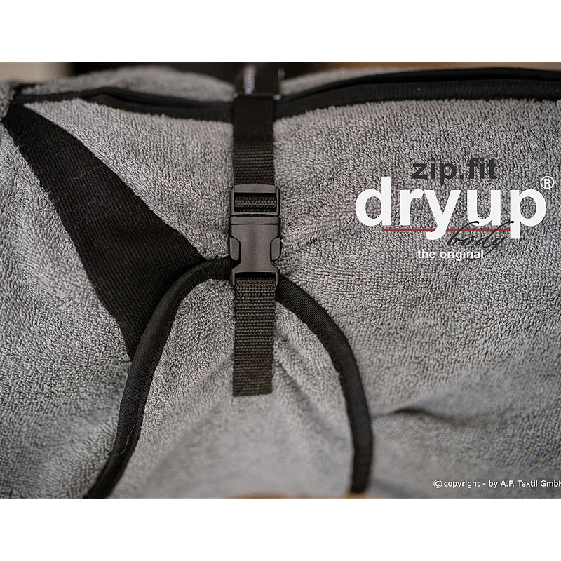 DryUp Body ZIP.FIT Hundebademantel mit Beinen für kleine Hunde in PETROL 40cm