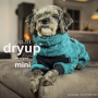DryUp Body ZIP.FIT Hundebademantel mit Beinen für kleine Hunde in PETROL 40cm