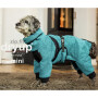 DryUp Body ZIP.FIT Hundebademantel mit Beinen für kleine Hunde in PETROL 40cm