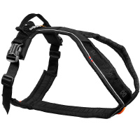 Non-stop dogwear Line Grip Brustgeschirr Hundegeschirr in schwarz mit Griff 6  Brust 56-87 cm