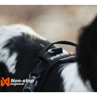 Non-stop dogwear Line Grip Brustgeschirr Hundegeschirr in schwarz mit Griff 6  Brust 56-87 cm