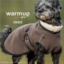 WarmUp Cape PRO Mantel MINI für kleine Hunde in mocca braun 45cm Rückenlänge