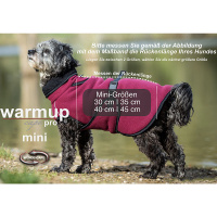 WarmUp Cape PRO Mantel MINI für kleine Hunde in blau dark blue 30cm Rückenlänge