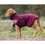 WarmUp Cape PRO Mantel für mittelgroße Hunde in bordeaux rot XXL 78cm Rückenkänge