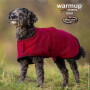 WarmUp Cape CLASSIC Mantel MINI für kleine Hunde bordeaux rot 30cm Rückenlänge