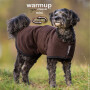 WarmUp Cape CLASSIC Mantel MINI für kleine Hunde in braun 30cm Rückenlänge