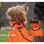 Active Cape wind & rain MINI Regenmantel für kleine Hunde in orange 40 cm Rückenlänge