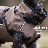 Active Cape light mini Mantel Übergangsmantel für kleine Hunde in braun 35cm Rückenlänge