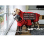 Warmover Cape Pullover für mitelgroße Hunde in rot XL     73cm Rückenlänge