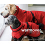 Warmover Cape mini Pullover für kleine Hunde in rot 35cm Rückenlänge