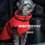 Warmover Cape mini Pullover für kleine Hunde in rot 35cm Rückenlänge
