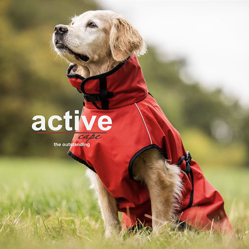 Active Cape light Mantel Übergangsmantel für mittelgroße Hunde in rot