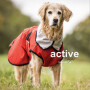 Active Cape light Mantel Übergangsmantel für mittelgroße Hunde in rot XXL  77cm Rückenkänge