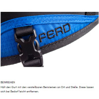 Non-stop dogwear Ferd Belt Gurt Bauchgurt zum Wandern blau S  70-85 cm