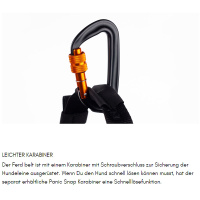 Non-stop dogwear Ferd Belt Gurt Bauchgurt zum Wandern blau S  70-85 cm