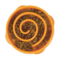 Outward Hound Anti Schling Napf Swirl in orange M - medium ø 21cm