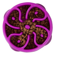 Outward Hound Anti Schling Napf Blume in lila violett M - medium ø 21cm