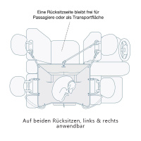 KURGO Heather halbe Abdeckung für die Rückbank wassesdicht in grau charcoal