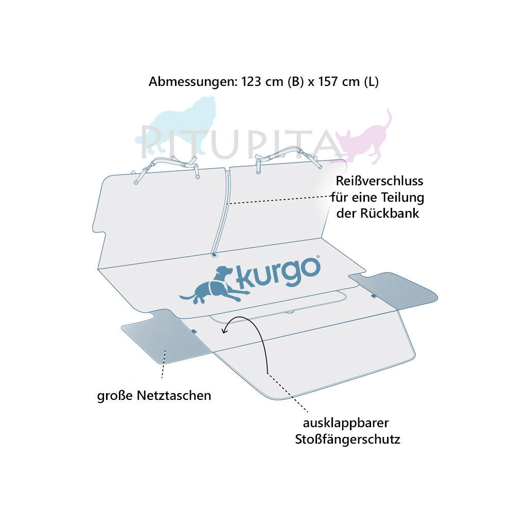 KURGO Cargo Kofferraumschutzmatte wassesdicht in 2 Farben