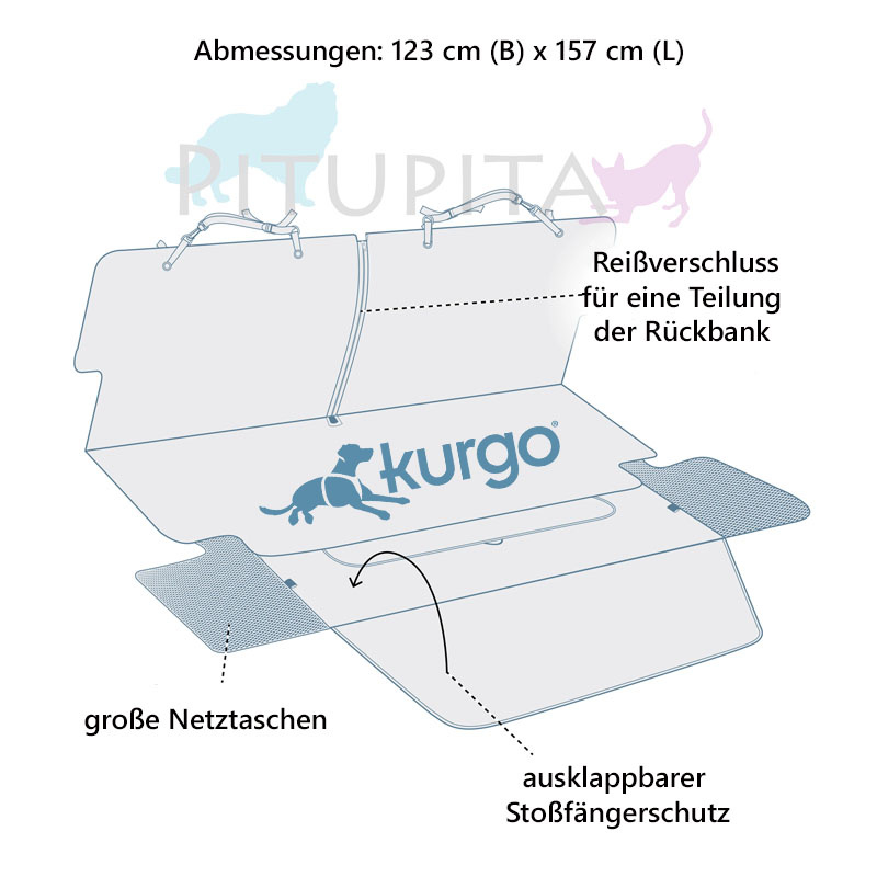 KURGO Cargo Kofferraumschutzmatte wassesdicht in 2 Farben
