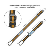 Kurgo Autogurt Autoanschnaller für den Hund in schwarz orange