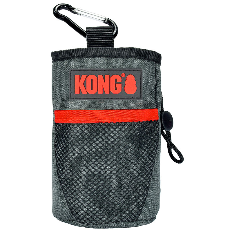 KONG Travel  Train & Treat Bag Leckerlietasche verschließbar in grau