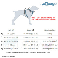 Kurgo Journey Air Brustgeschirr Hundegeschirr in blau L | Brust 61-86cm | Hals 46-76cm