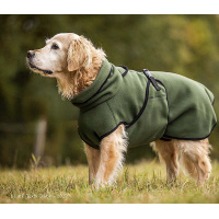 Warmover Cape Pullover für mitelgroße Hunde kieferngrün XS