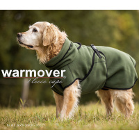 Warmover Cape Pullover für mitelgroße Hunde kieferngrün M