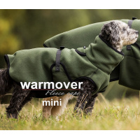 Warmover Cape mini Pullover für kleine Hunde in Piniengrün pine green 40cm Rückenlänge