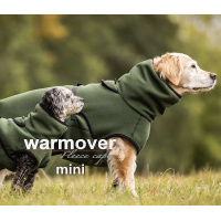 Warmover Cape mini Pullover für kleine Hunde in Piniengrün pine green 45cm Rückenlänge
