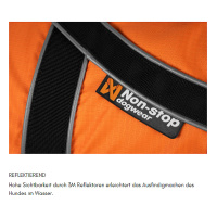Non-stop dogwear Hundeschwimmweste 2.0 schwarz orange Gr. 2
