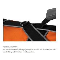 Non-stop dogwear Hundeschwimmweste 2.0 schwarz orange Gr. 2