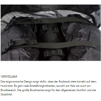 Non-stop dogwear Amundsen Pak Hunderucksack in grau schwarz M