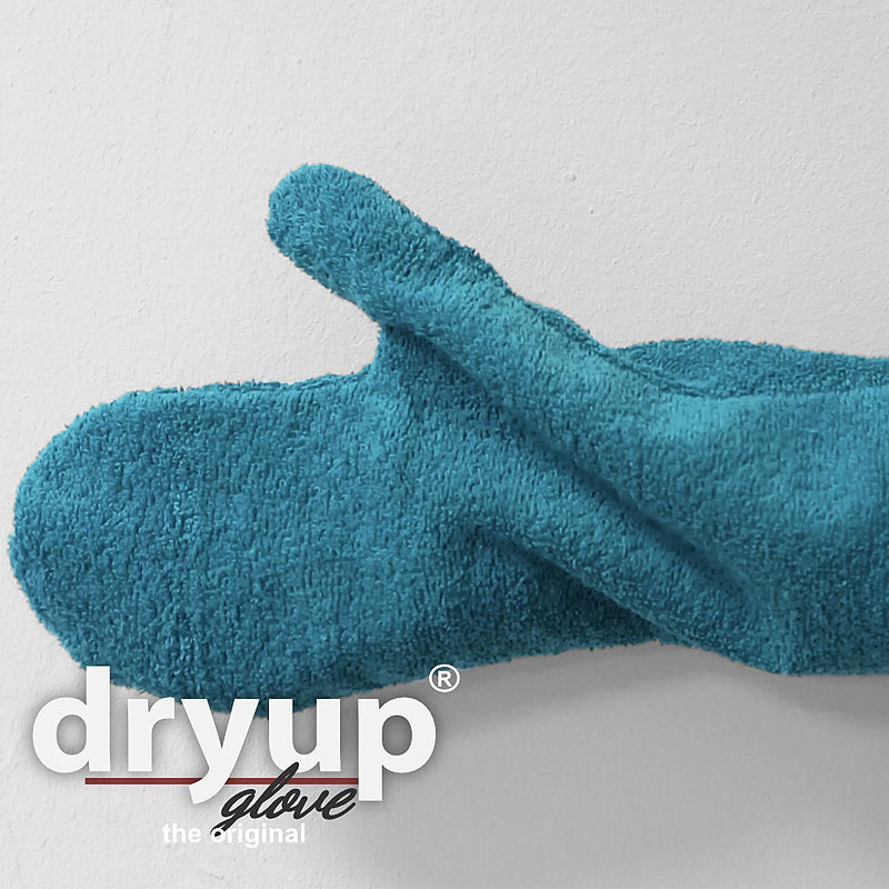 DryUp Glove großer Trocken Handschuh aus Frottee-Baumwolle in petrol