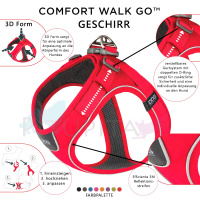 DOG Copenhagen Comfort Walk Go Geschirr in rot Classic Red XXS