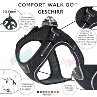 DOG Copenhagen Comfort Walk Go Geschirr in schwarz Black XXS
