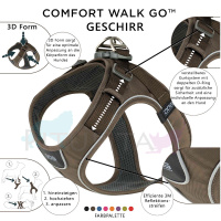 DOG Copenhagen Comfort Walk Go Geschirr in braun Mocca XXS
