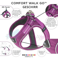 DOG Copenhagen Comfort Walk Go Geschirr in lila Purple Passion XXS