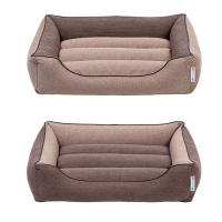 PITUPITA Komfort Hundebett Wendebett DAMIR in beige braun 4 in 1 L