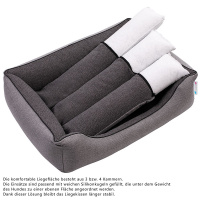 PITUPITA Komfort Hundebett Wendebett DAMIR in beige braun 4 in 1 L