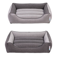 PITUPITA Komfort Hundebett Wendebett DAMIR in grau dunkelgrau 4 in 1 S  65 x 50 cm | INNEN 41 x 27 cm
