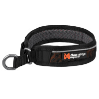 Non-stop dogwear Zugstopp Halsband Rock 3.0 gepolstert und leicht in schwarz orange XXL 60