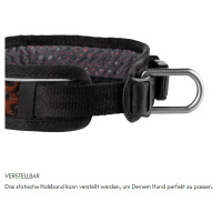 Non-stop dogwear Zugstopp Halsband Rock 3.0 gepolstert und leicht in schwarz orange 3XL 65