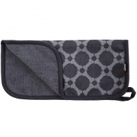 RUKKA Pets Handtuch aus Mikrofaser in schwarz grau S | 30x30cm