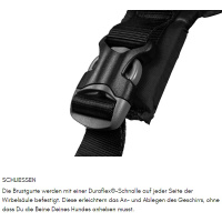 Non-stop dogwear Line 5.0 Brustgeschirr Hundegeschirr in schwarz 0 Brust 27-43 cm