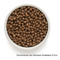 Grandorf Trockenfutter 4 Fleischsorten mit braunem Reis für kleine Hunde 1 kg