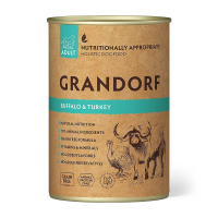 Grandorf Nassfutter mit Büffel und Pute 400g